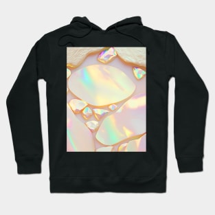 Opal Gemstone Gold Pastel Texture Hoodie